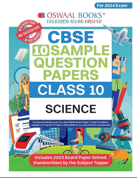 Oswaal CBSE Sample Question Papers Class 10 Science Book (For 2024 Exam)